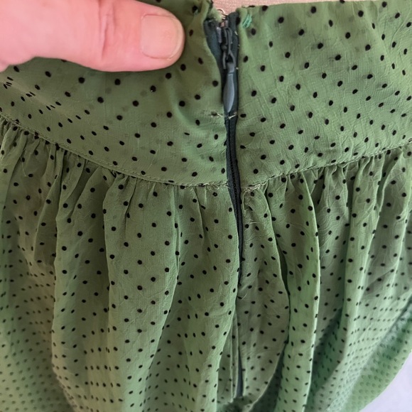 Tulle size small green with black polka dots . Fully lined super cute! - Picture 2 of 5